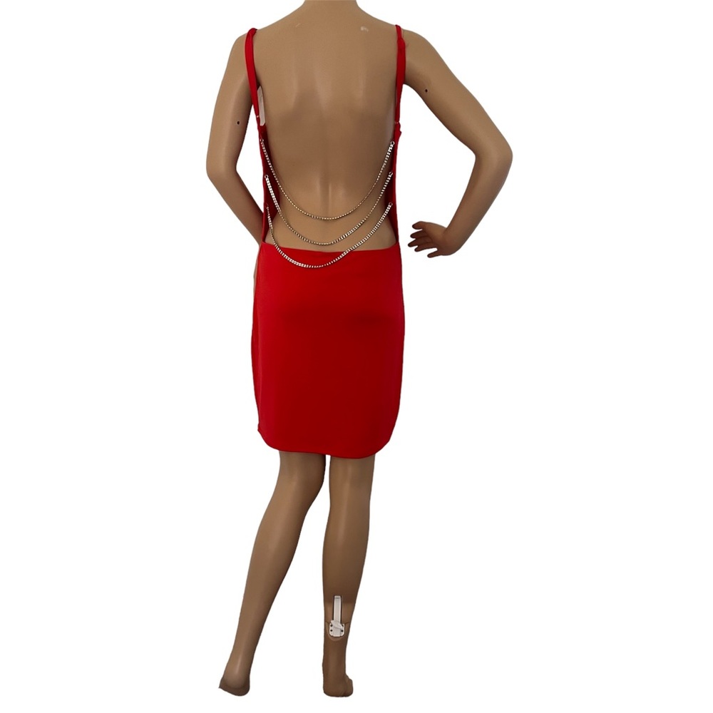 J for Justify Mini Backless Red Dress  size L